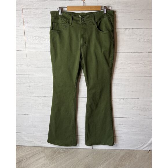 Levis Jeans Womens Size 33 Green Western High Rise Flare Colorful Bootcut - Picture 3 of 16
